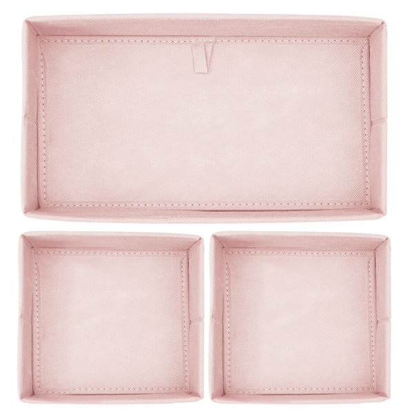 Mdesign Kids Fabric Dresser Drawer/Closet Storage Organizer, Set Of 12 Pink Wayfair Canada